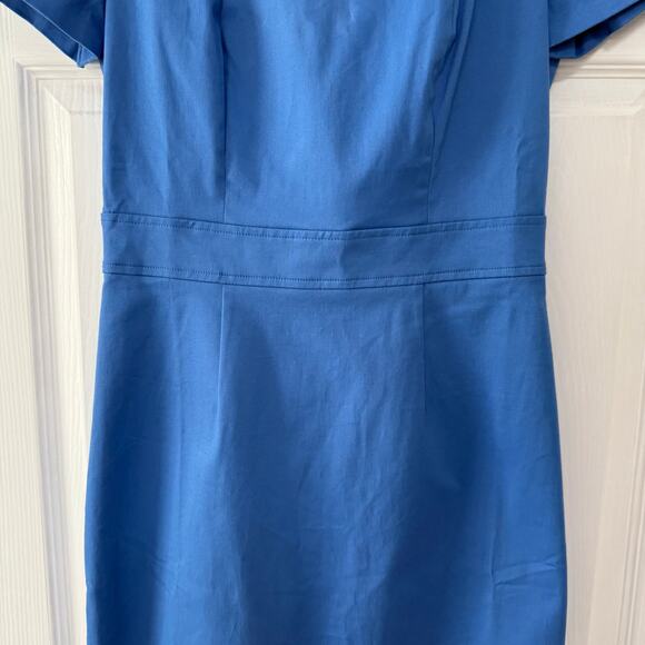 J.Crew New Women's Blue Square Neck Short Sleeve Dress Size 2 - Picture 3 of 13
